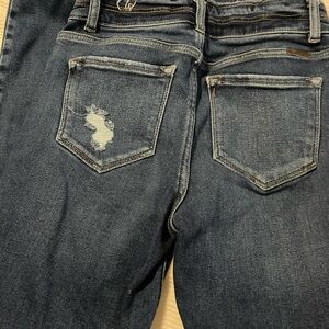 Dark Blue Distressed Jeans